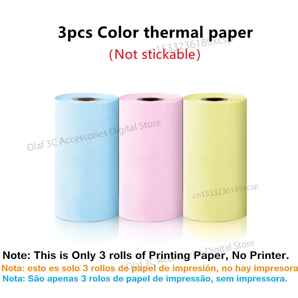 Portable Mini Label Printer Photo Thermal Adhesive Labels Printers Inkless Bluetooth Pocket Mini Printer Stickers Maker 57MM